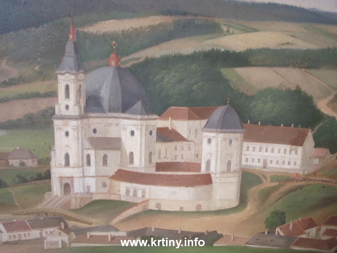 Chrám Panny Marie ve Křtinách krátce po roku 1865.