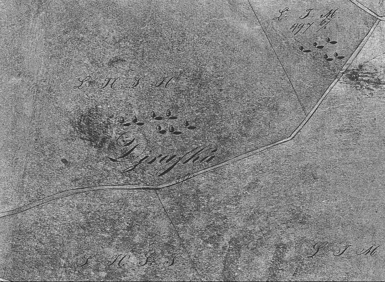 Jméno lesní trati Děravka na nejstarší mapě Rudicko-habrůvecké plošiny z roku 1826. 