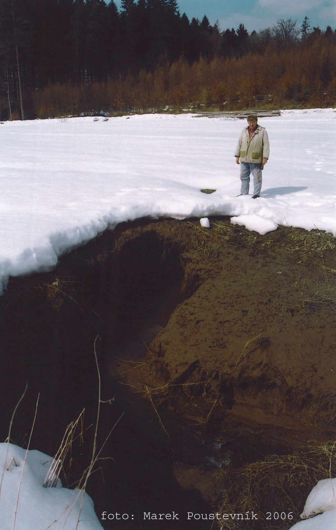 Habrůvecký ponor. Na fotografii Arnošt Hloušek (2006).